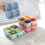 Conjunto de lancheira Bento com 4 compartimentos - Pode ser usado no micro-ondas e na lava-louças. 4
