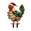 2D LED julehage-stake – lysende kyllingdesign 3