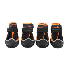 4 Stück wasserdichte Hundeschuhe Größe 7 6,5 cm Schwarz-Orange