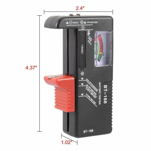 Analog Battery Tester,Compatible with AAA,AA,C,D,9V Batteries,Model SY-100 2