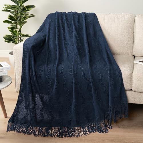 Light Grey Herringbone Throw Blanket 50x60 in 1