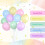 Ensemble de ballons pastel – Rose, vert, jaune, bleu, violet 4