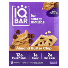 Bar di Proteine Vegetali di IQBAR, Cipolla di Mandorla, 12 Bar, 1,6 oz (45 g) ciascuno