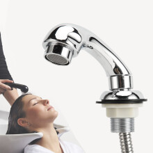 Lavandino per shampoo professionale con rubinetto e tubo flessibile, finitura cromata