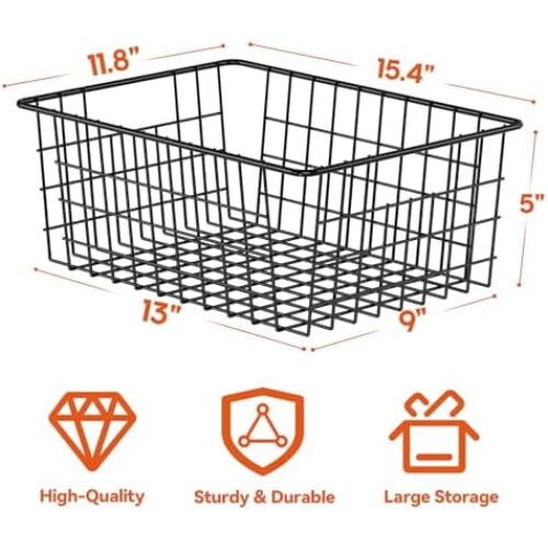 Utility Wire Basket Organizer Sort Stål6Pk 2