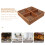 Livingroom Decor Rectangular Basket Divided Wicker Storage Shelf Fruit Serving Box Pp 4