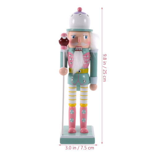 Wooden Nutcracker Ornament Green 25cm 1
