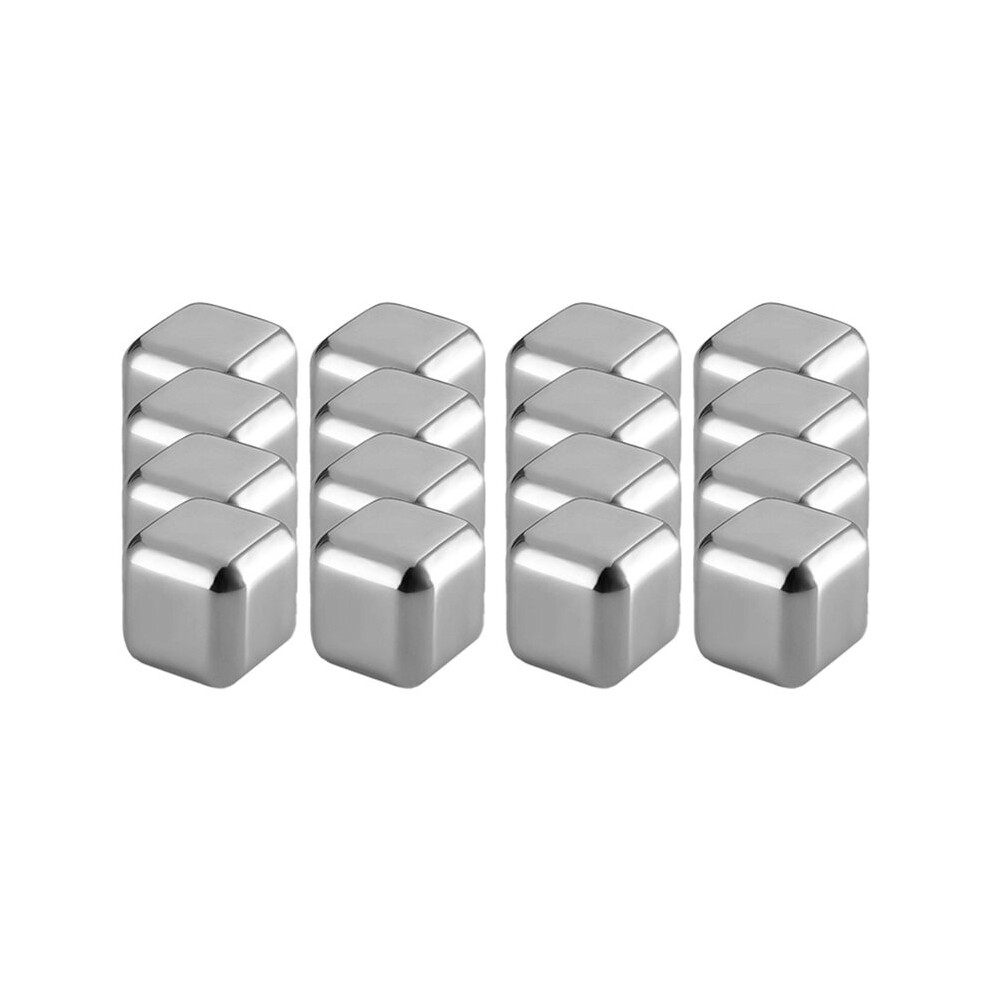 304 Stainless Steel Ice Cubes,16 Pack Stainless Steel Whiskey Chilling Rocks,Reusable Metal Ice Cubes For Drinks Whiskey 6031279297444