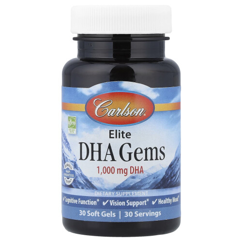 Carlson, Elite DHA Perler, 1,000 mg, 30 Bløde Gel