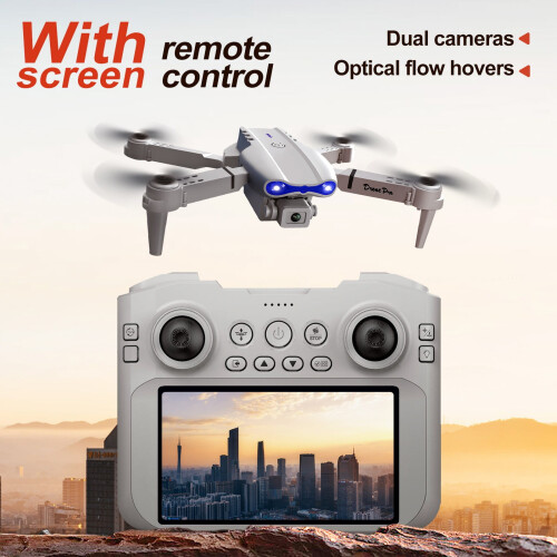 Drone 2.4G με διπλή κάμερα 1080P και οθόνη 4,3 ιντσών, τηλεχειριστήριο τετρακόπτερο χωρίς 1