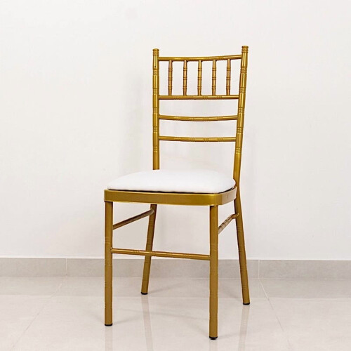 Capas de almofada para cadeira Chiavari em elastano branco BalsaCircle (5 unidades) 2
