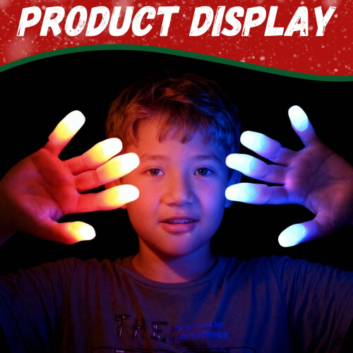 10 τεμάχια φωτάκια LED για δάχτυλα για παιδιά, χριστουγεννιάτικες κάλτσες 2