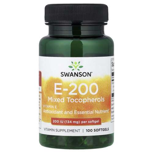 Swanson, Vitamin E Mixed Tocopherols, 200 IU (134 mg), 100 Softgels