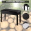 PU Leather Piano Bench with Storage and Locking Hinge Black 5