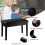 PU Leather Piano Bench with Storage and Locking Hinge Black 7