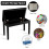 PU Leather Piano Bench with Storage and Locking Hinge Black 8