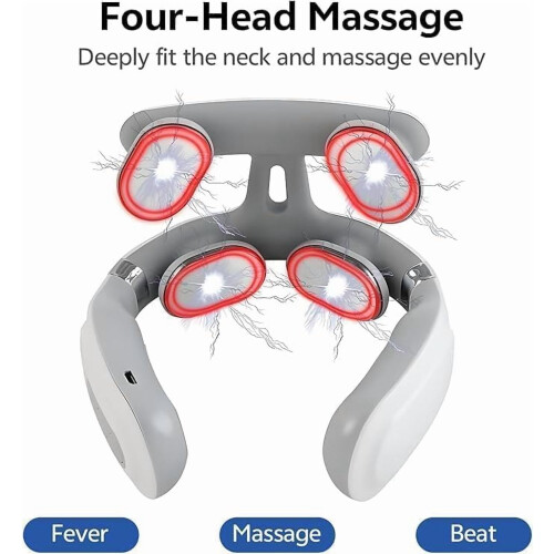 Massageador de pescoço Vitality Magic Pro 2.0 com 4 cabeças e 6 modos. 2