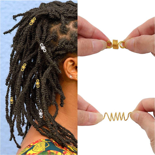 200 τεμάχια χάντρες Dreadlocks και μεταλλικά αξεσουάρ μαλλιών για χρήση σε παιδικά 2