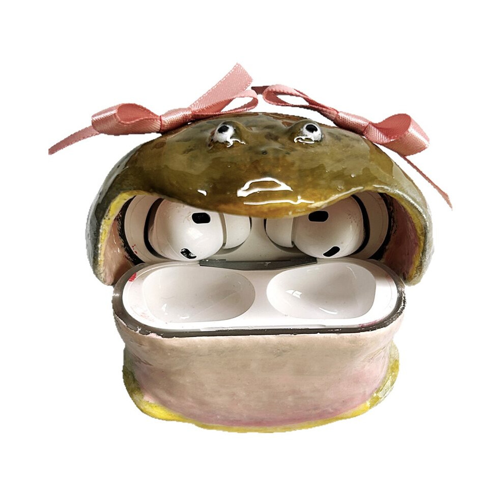 Frog Case, Handmade Ugly Frog Earphone Protector Case, Creativity Anti Drop Scratch Cases, Fun Gift ,For 3 6034191720922