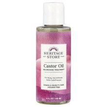Aceite de Castor, Heritage Store, Tratamiento Nutritivo, 4 fl oz (118 ml)