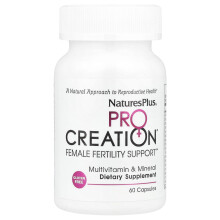 NaturesPlus, ProCreación, Apoyo a la Fertilidad Femenina, 60 cápsulas