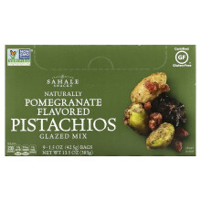 Sahale Snacks, Mezcla Glaseada, Pistachos de Granada Natural, 9 Paquetes, 1.5 oz (42.5 g) Cada Uno