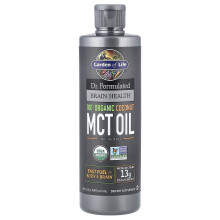 Garden of Life, Dr. Geformuleerde Brein Gezondheid, 100% Organische Kokos MCT Olie, Ongezoet, 16 fl oz (473 ml)