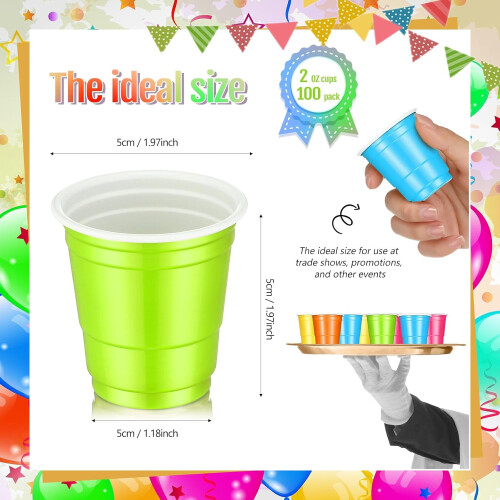 2oz plastik shotkopper engangs, 100 stk. 1