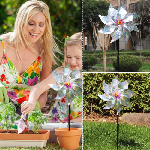 2er-Pack reflektierende Pailletten-Windräder für den Garten 1