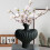 Black Pumpkin-Shaped Vase – Modern Decorative Vase for 3