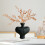 Black Pumpkin-Shaped Vase – Modern Decorative Vase for 4