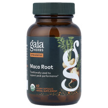 Gaia Herbs, Geltartott perui maca gyökér, 60 vegán kapszula