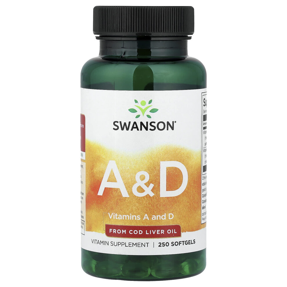 Swanson {Aisle K} | Vitamins A & D | 1 X 250 Softgels
