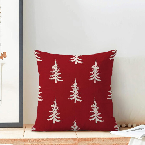 Capa de almofada de Natal em linho, 45x45 cm (18x18 polegadas) 2