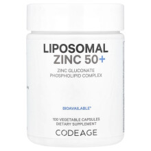 Codeage, Mineral, Liposomal Zink 50, 100 kapslar