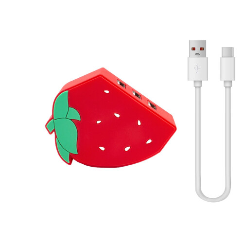 Ο κόμβος USB 3 θυρών σε σχήμα φρούτου υποστηρίζει φόρτιση και μεταφορά δεδομένων. 1