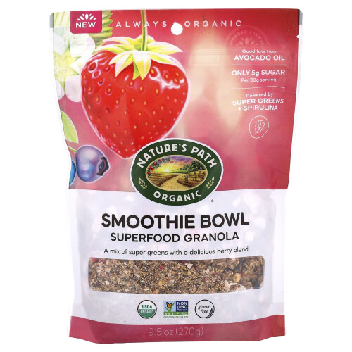 Nature's Path, Smoothie Bowl, Οργανικό Σούπερφουντ Γρανόλα, 9.5 oz (270 g)