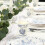 BalsaCircle 24 τεμάχια λευκά χάρτινα ποτήρια 9oz σε μπλε ρουά με χρυσό χείλος – Συμβατά 6