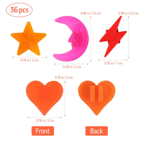 Decorações de plástico para raios de bicicleta, cores sortidas, 1,27 cm (0,5 polegadas) 1