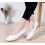 Γυναικεία Δερμάτινα Παπούτσια Loafers Μονόχρωμα Slip-on Flat Παπούτσια Άνετα Casual Φλατ για 4