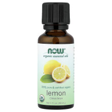 NOW Foods, Organiczne olejki eteryczne, Lemon, 1 fl oz (30 ml)