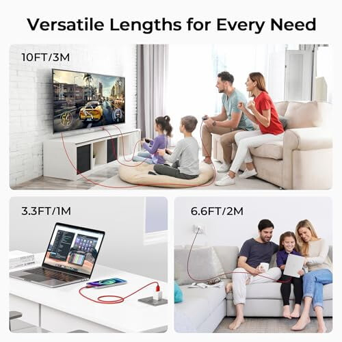 Καλώδιο φορτιστή USB-C 10FT2-Pack, καλώδιο γρήγορης φόρτισης από νάιλον συμβατό με 1