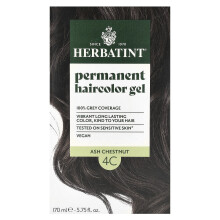 Herbatint, Permanent Haircolor Gel, 4C Ash Chestnut, 5,75 fl oz (170 ml)
