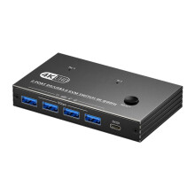 DPKVM- 8K30/4K60/120Hz USB-Mus och Tangentbordsdelning Värdskrivare Videosynkronisering