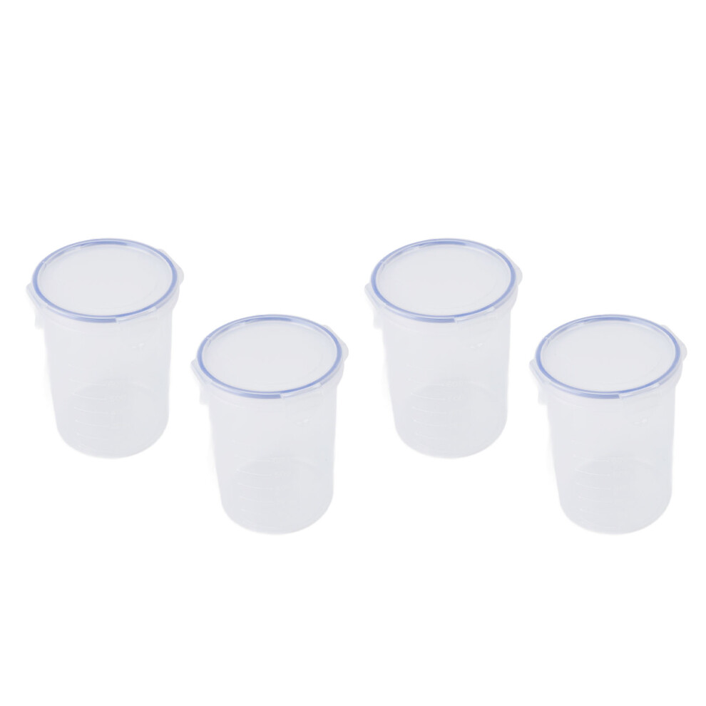 Clear 1000Ml Paint Containers With Lid Mixing Ball & Brush For Repainting 4921384753237