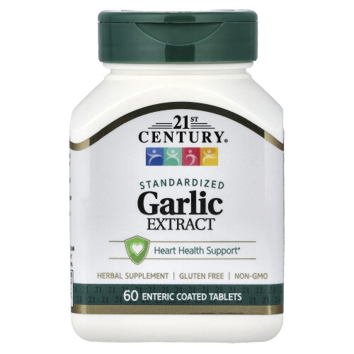21st Century, Garlic Extract, Standardized, 60 Enteric Coated Tablets