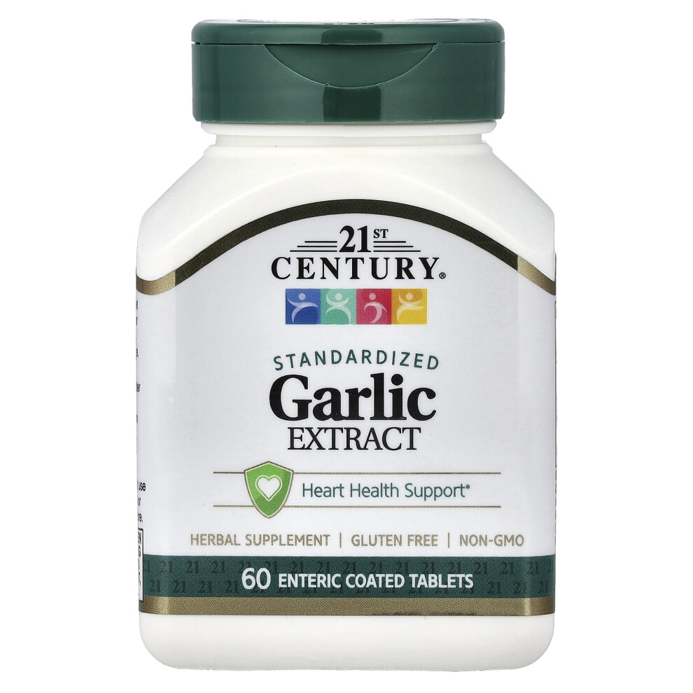 Photos - Vitamins & Minerals 21st Century , Garlic Extract, Standardized, 60 Enteric Coated Tablets 
