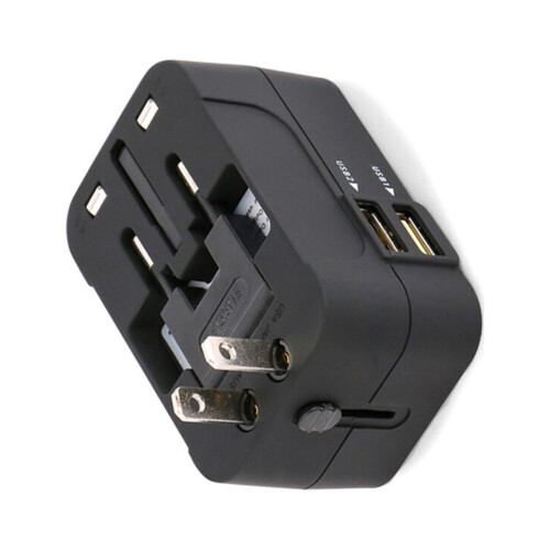 Mizh Reseadapter Universal Strömomvandlare med Dubbel USB 2