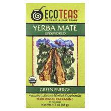 EcoTeas, Yerba Mate, Ei Savustettu, Vihreä Energia, 24 Tee Pusseja, 1.7 oz (48 g)