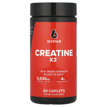 SIXSTAR, Creatina X3, 60 Caplets